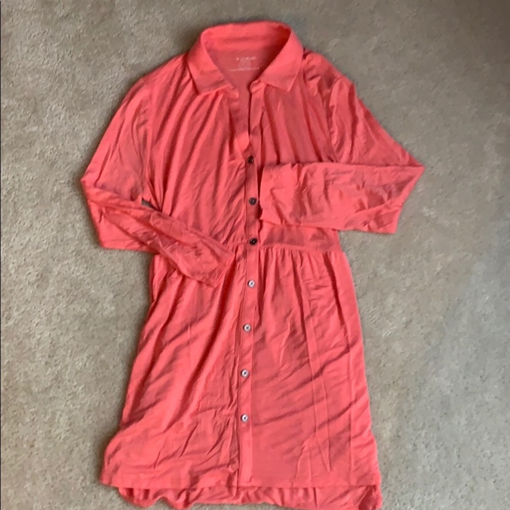 Pink maternity blouse